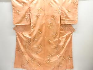 未使用品　草花模様小紋着物